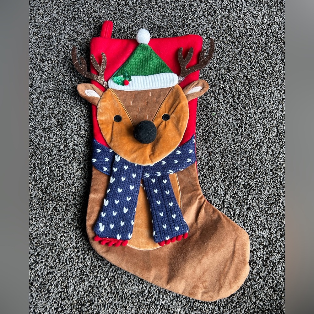 Reindeer‎ Christmas stocking